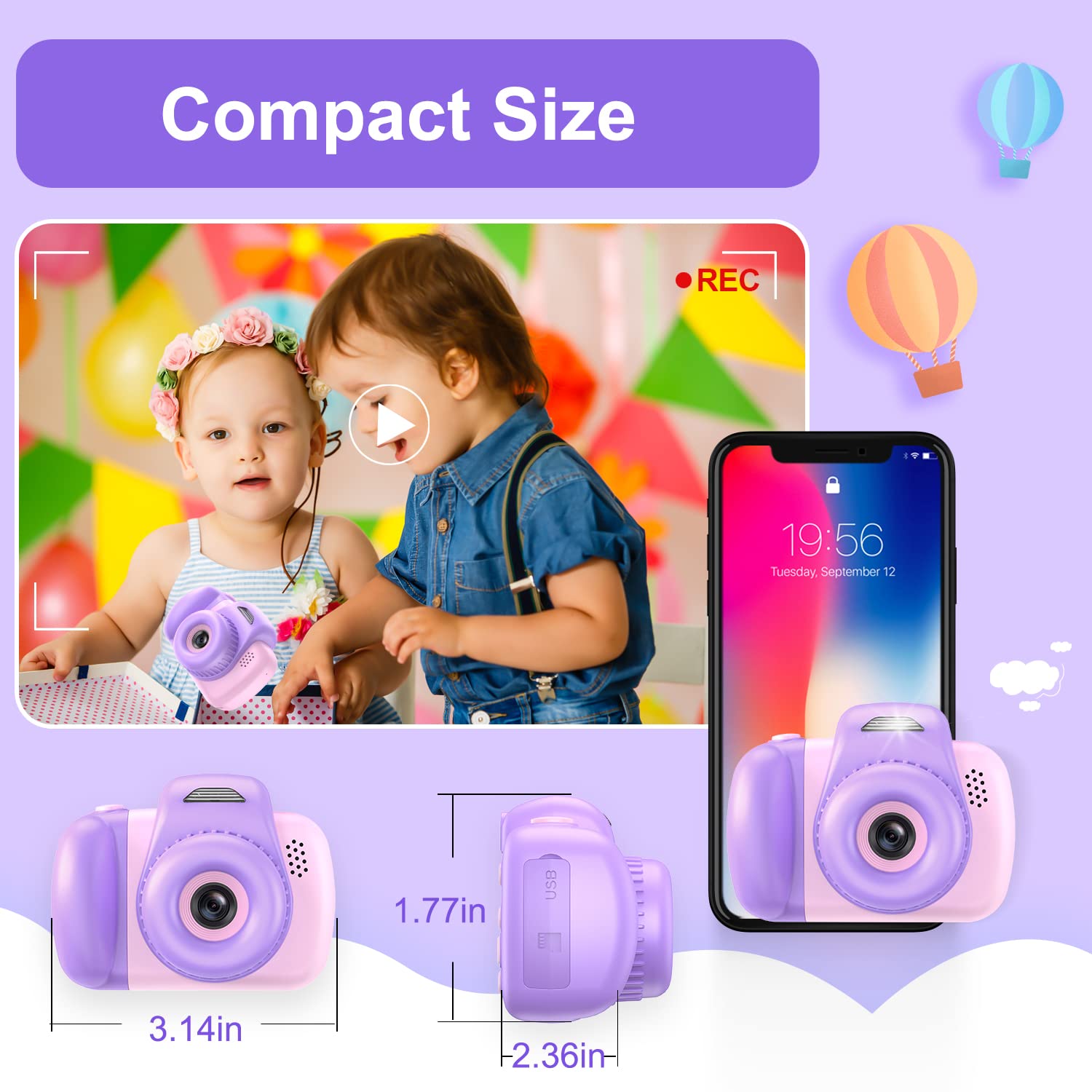 HOCO DV201 Dual Lens Children Camera HOCO DV201 Dual Lens Children Camera